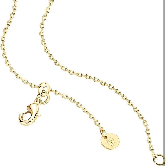 14k Gold plated Cz cross necklace chain - Picture 5 of 5